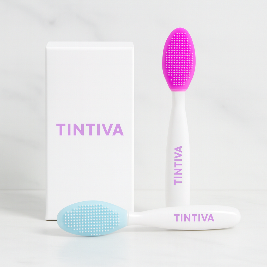 Brosse Exfoliante Lèvres Silicone – Double Face, Lot de 4 | Tintiva