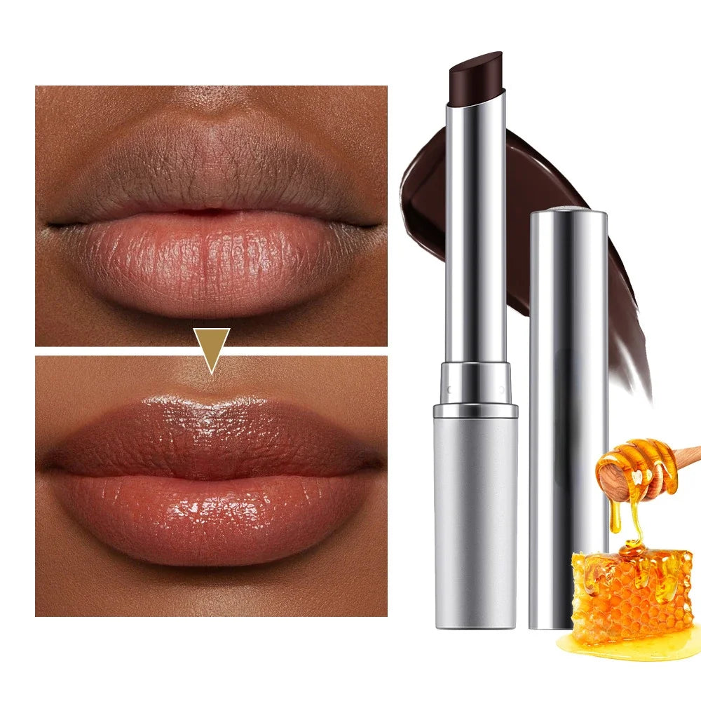 Baume à Lèvres Teinté Miel Noir – Hydratation & Brillance | Tintiva