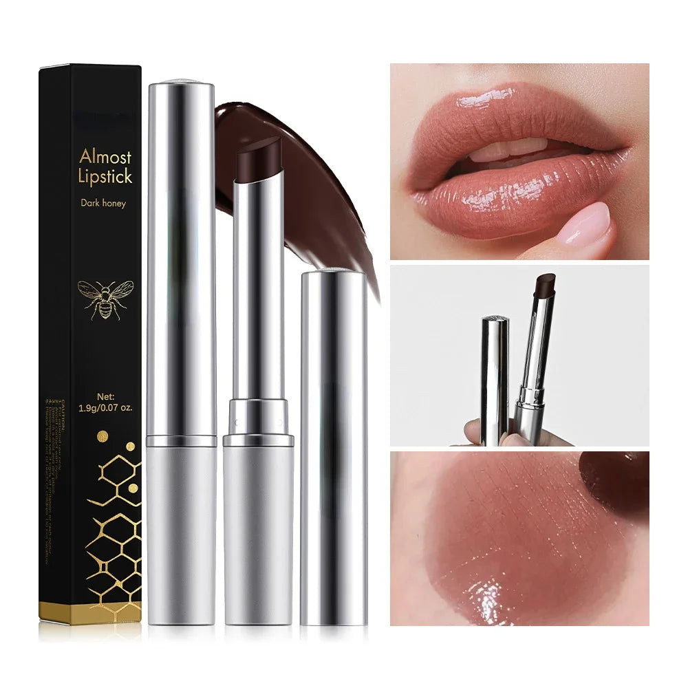 Baume à Lèvres Teinté Miel Noir – Hydratation & Brillance | Tintiva